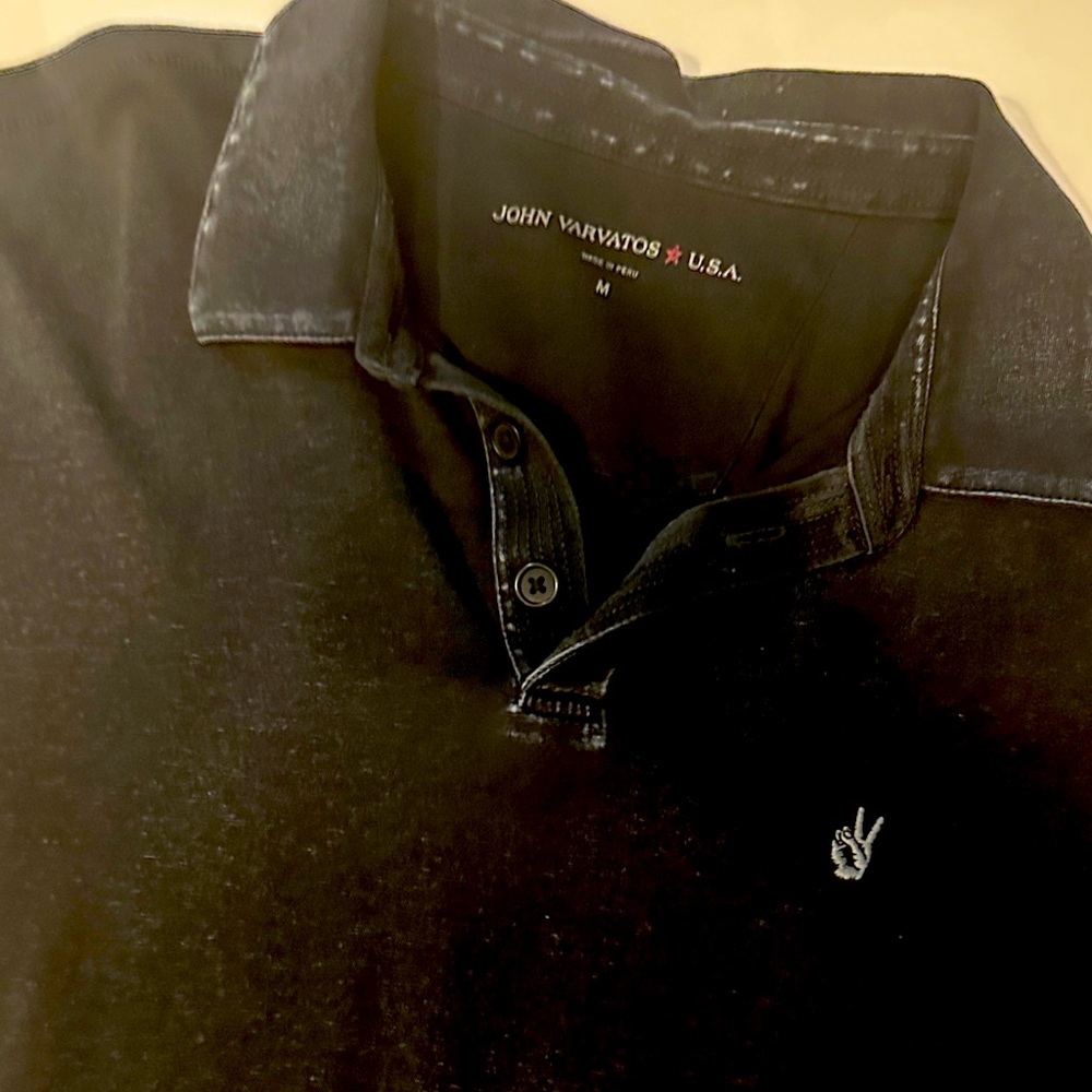 John Varvatos Navy Blue Polo Shirt